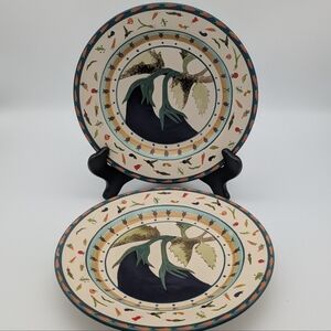 Vintage (2001) Blue Sky 18 Carrots by Laura Kelly Eggplant Plates
